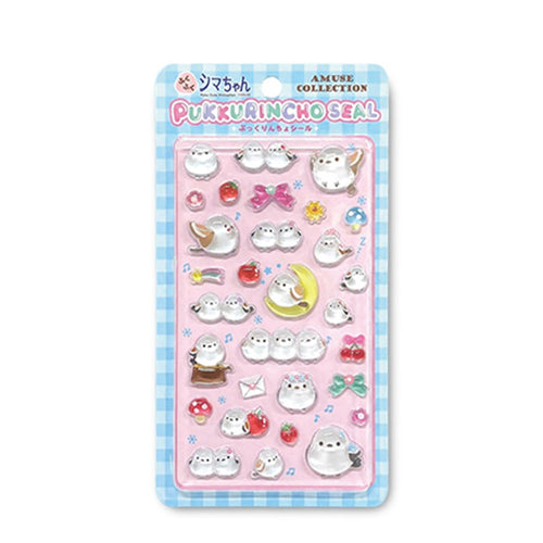 AMUFUN Puffy Sticker Sheet Fukufuku Shima-chan