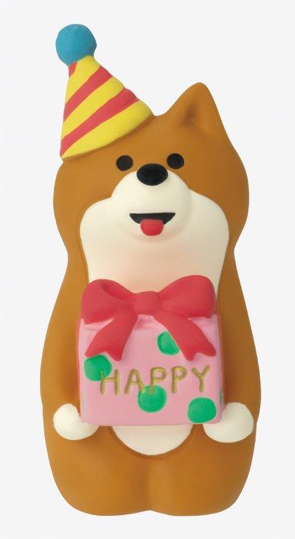 Birthday Series Mascot, Congratulations Present Doggy