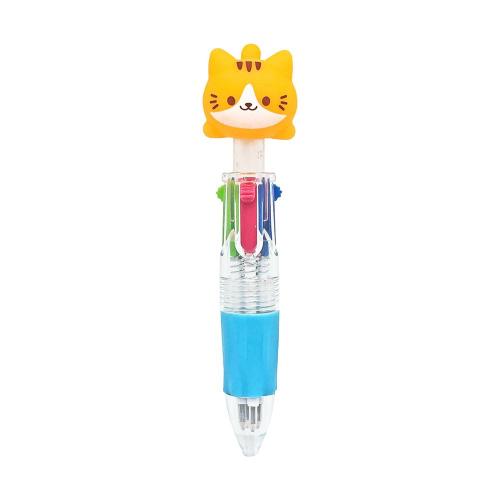 Cat Mascot 4-Color Ballpoint Pen (Assorted) — product image 2