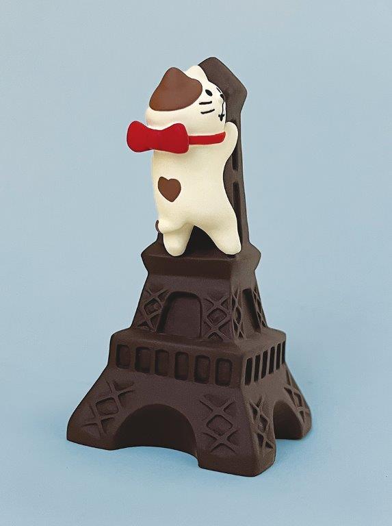 Concombre Bonjour Chocolate Eiffel Tower Climbing Cat Figurine — product image 2