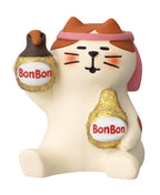 Concombre Bonjour Chocolate Whisky Bonbon Cat Figurine