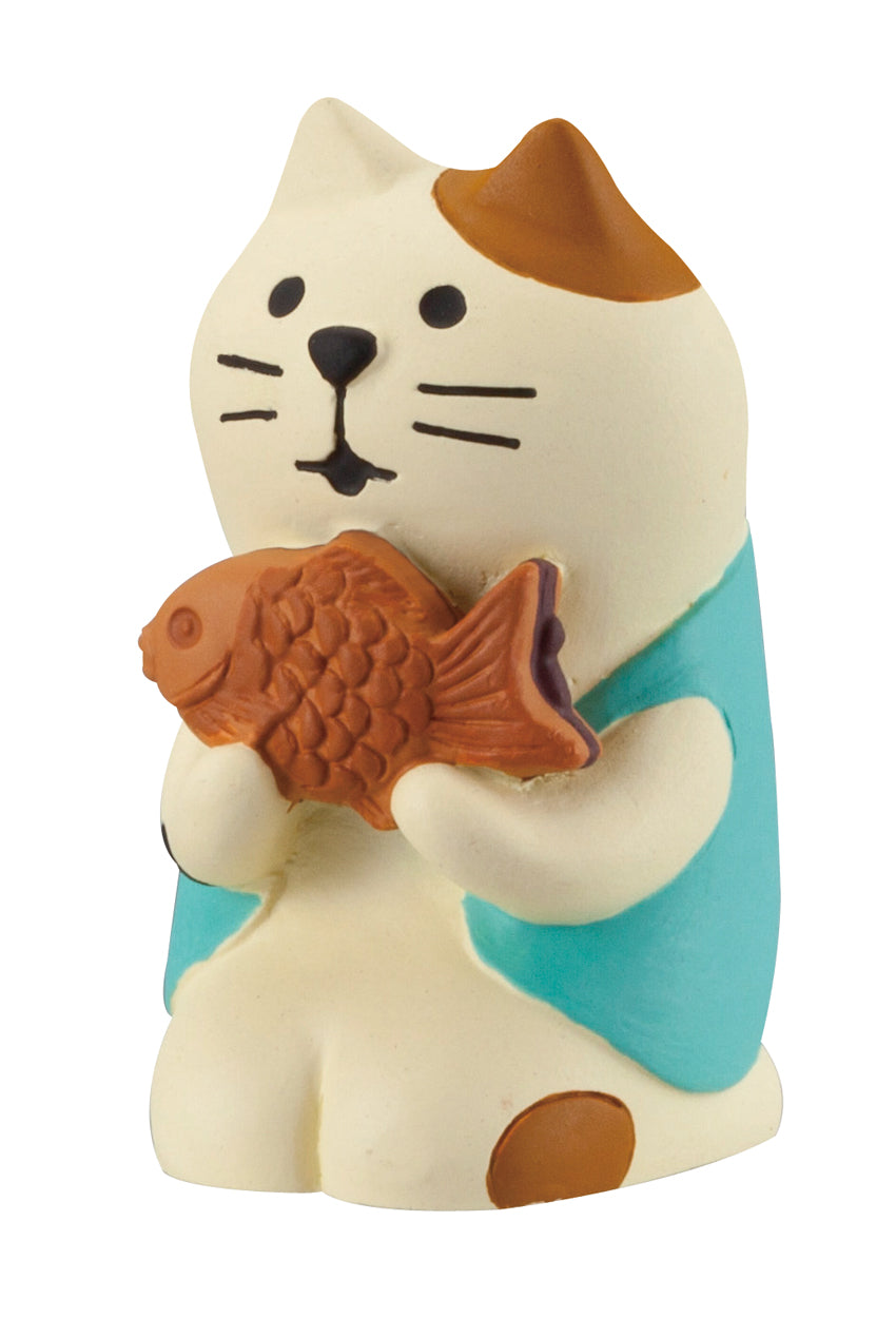 Concombre Calico Cat Taiyaki Figurine