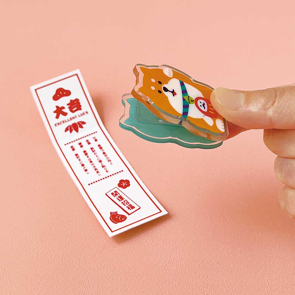 Concombre FUKUMONO Omikuji Clip, Beckoning Doggy — product image 2