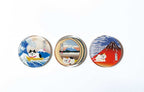 Concombre FUKUMONO Tabineko Ukiyo-e Acrylic Magnet, Wooden Tub and Mt. Fuji — product image 2