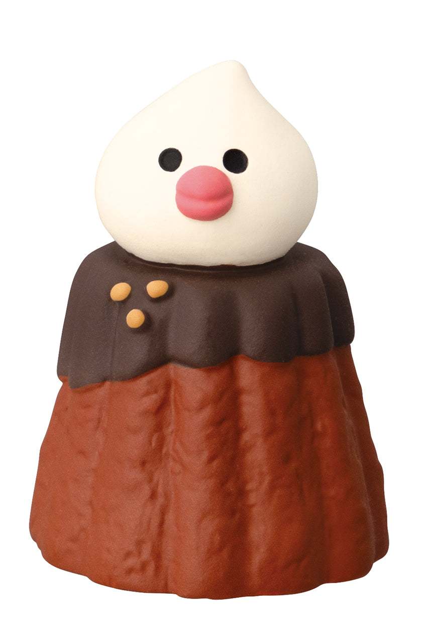 Concombre Konkon Sweets Parlor Java Sparrow Canelé Figurine, Chocolate