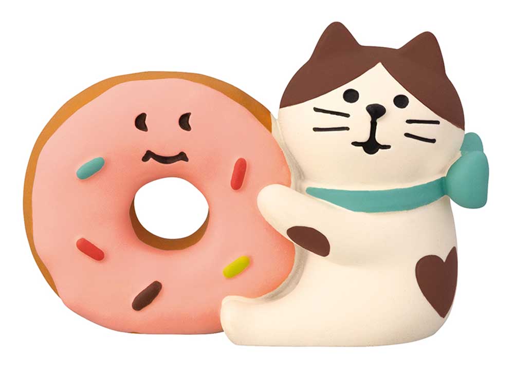 Concombre Mattari Donut Shop Donut Love Cat Figurine