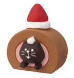 Concombre Roll Cake Diving Cat Figurine, Cocoa