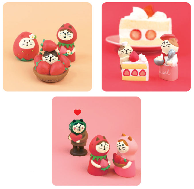 Concombre Strawberry Cake Fair Heart Thief Cat Figurine — product image 5