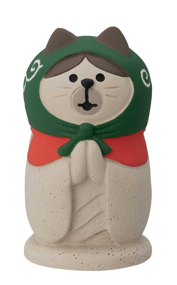 Concombre Tabineko Jizo Impostor Thief Cat with Kasa Hat