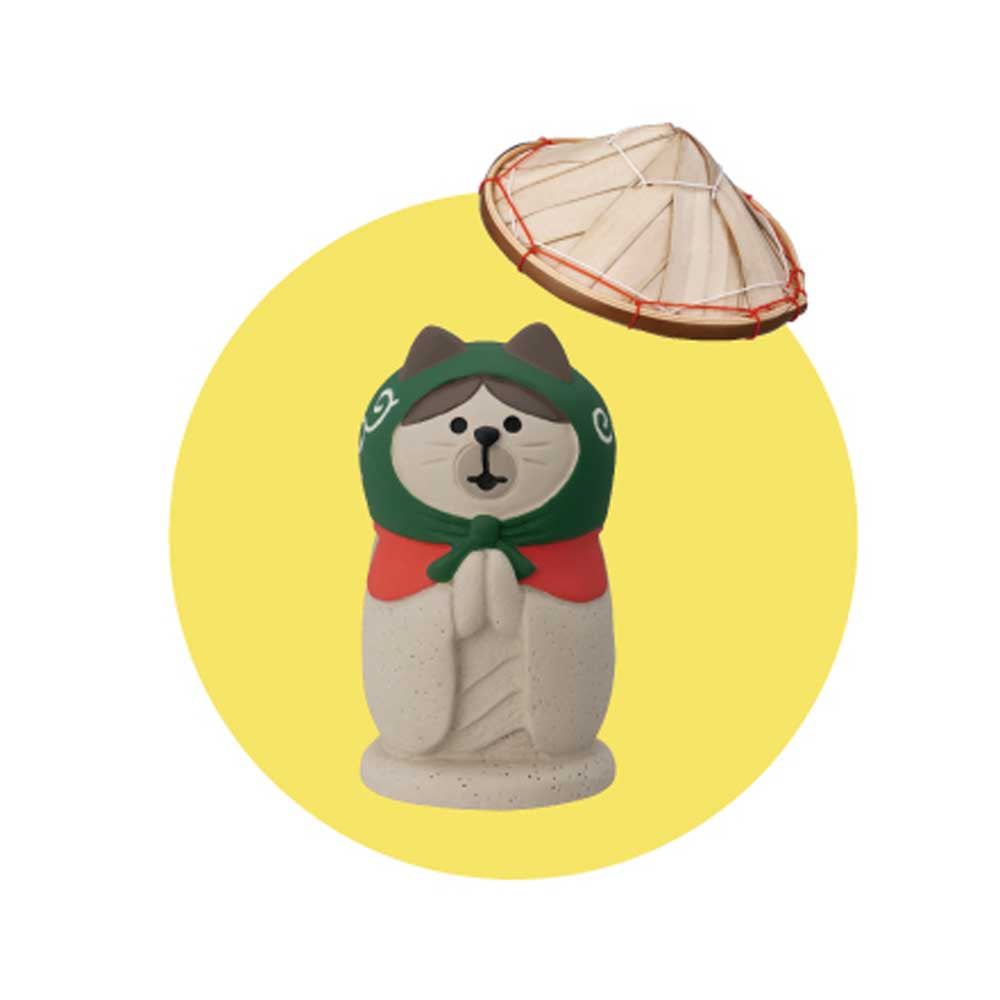 Concombre Tabineko Jizo Impostor Thief Cat with Kasa Hat — product image 3