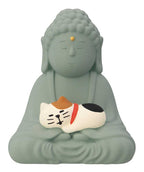 Concombre Tabineko Kitten and Great Buddha Figurine