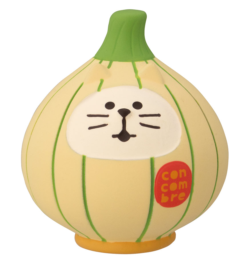 Concombre Vegetable Cat Daruma Figurine, New Onion