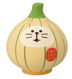 Concombre Vegetable Cat Daruma Figurine, New Onion