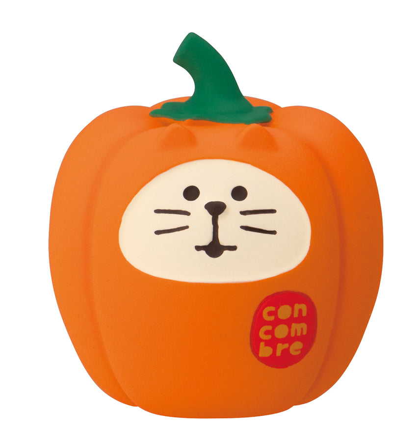 Concombre Vegetable Cat Daruma Figurine, Paprika