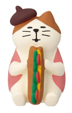 Concombre Yamaneko Bakery Baguette Sandwich Cat Figurine