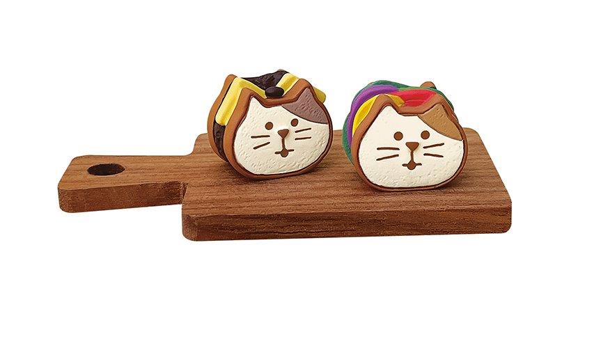 Concombre Yamaneko Bakery Cat Bread Sandwich Figurine, Vegetable — product image 3