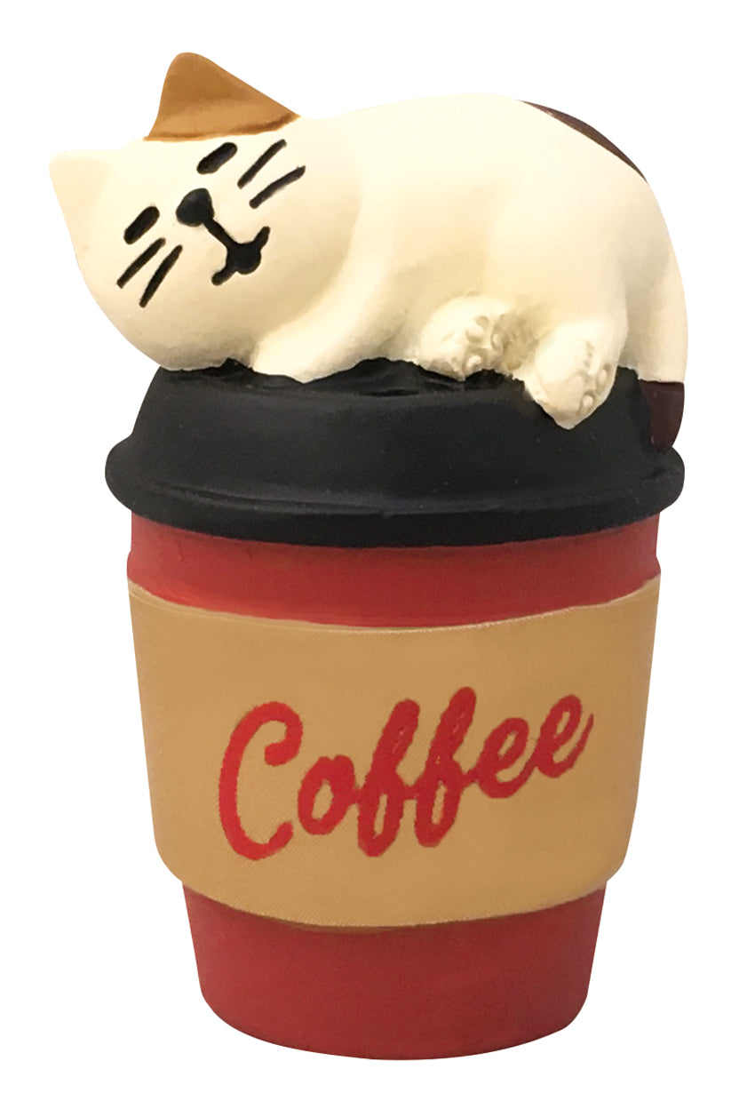 Concombre Yamaneko Bakery Cozy Coffee Cat Figurine
