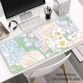 Pastel Flowers Kawaii Desk Mat