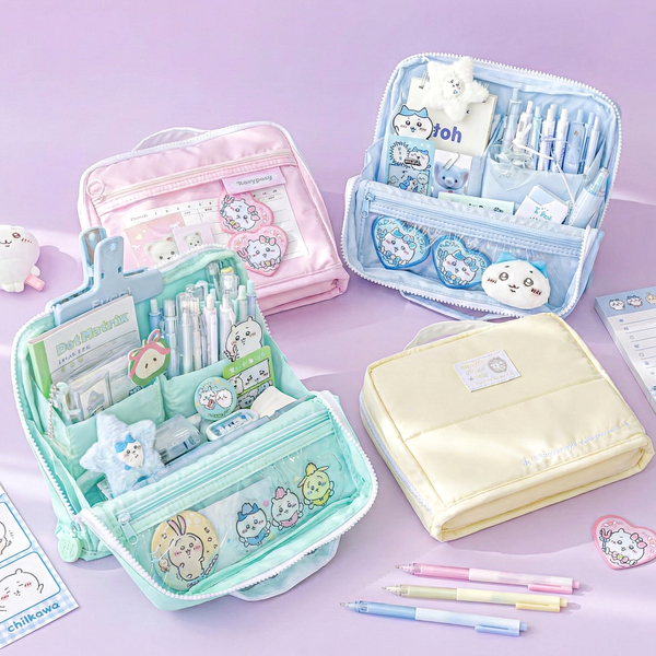 RosyPosy Pastel All-in-One Pencil Bag Organizer