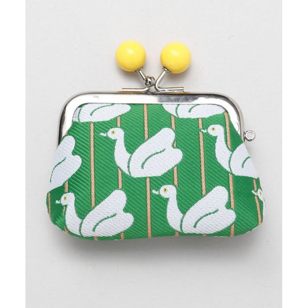 Showa Retro Mini Gamaguchi (Clasp Purse) — Swan