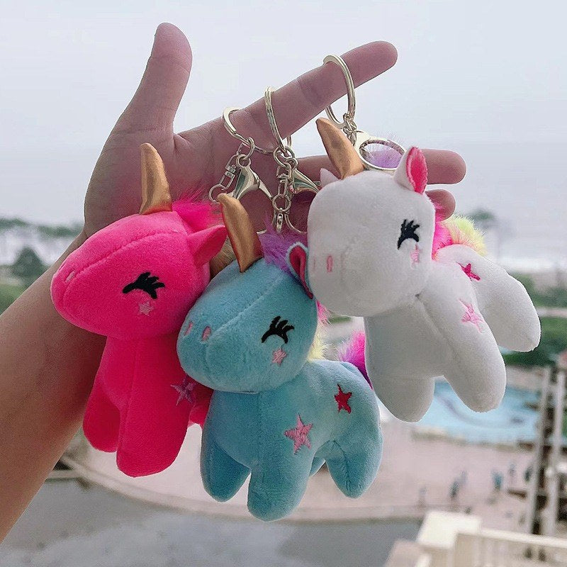Unicorn Pony Plush Keychain (Assorted Colors)