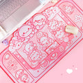 Kawaii Axolotl Pastel Gaming Desk Pad