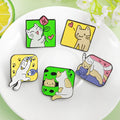 Cat Scene Emblem Pin Badge (Assorted Designs)