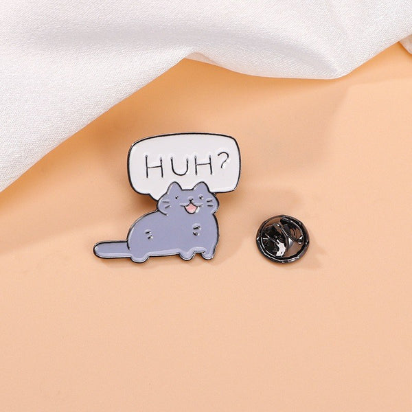 HUH? Surprised Cat Enamel Pin