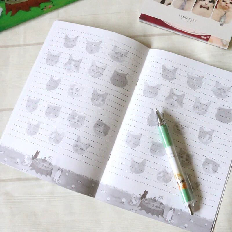 Forest Tea Party Cat A5 Notebook — alternate view 3