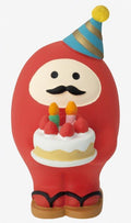 Happy Birthday Cake-Carrying Daruma Mascot