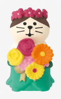 Happy Birthday Flower Kitty Mascot, Celebration Bouquet