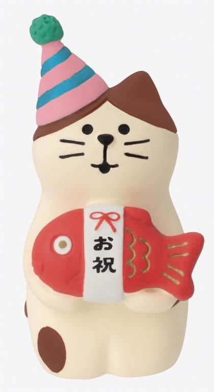 Happy Birthday Series Celebration Sea Bream Cat Mascot