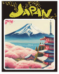 JAPAN Gold Sticker, Chureito Pagoda and Mt. Fuji