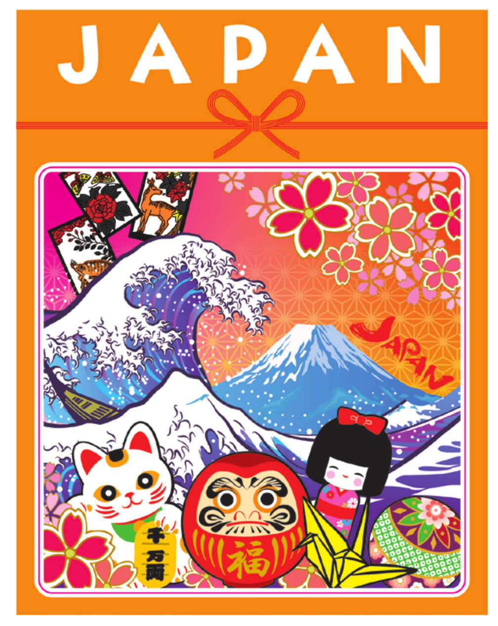 JAPAN Mizuhiki Sticker, Fuku Good Fortune