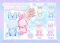 Jumbo Crystal Bunny Mascot (Assorted)
