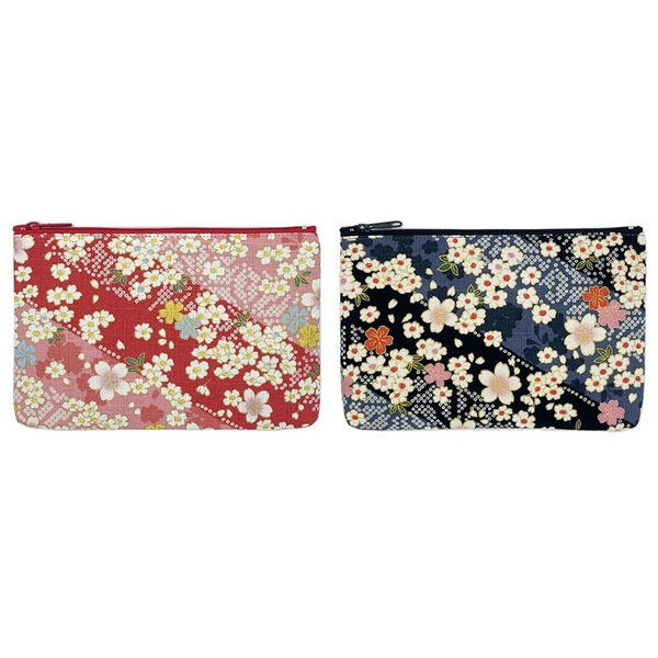Kanoko Cherry Blossom Small Flat Pouch, Pink — product image 2
