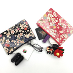 Kanoko Sakura Flat Pouch, Small, Black — product image 4