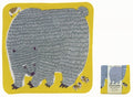Kata Kata Fluffy Towel Handkerchief Bear and Bird Yellow