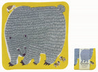 Kata Kata Fluffy Towel Handkerchief Bear and Bird Yellow