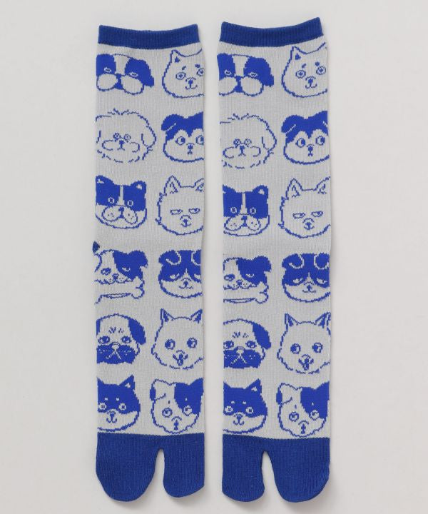Kaya Tabi Split-Toe Socks Dog Faces 25-28cm — product image 2