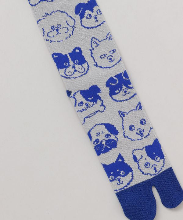 Kaya Tabi Split-Toe Socks Dog Faces 25-28cm — product image 5