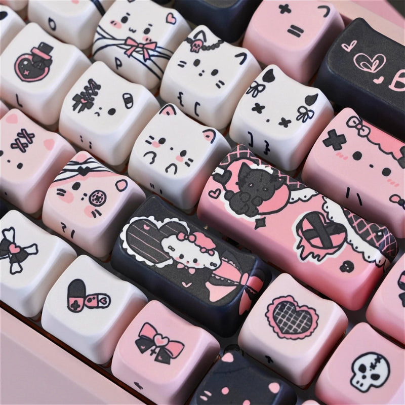 Creepy Cuties Spooky Kawaii Keycap Set (gurokawa / pastel goth)