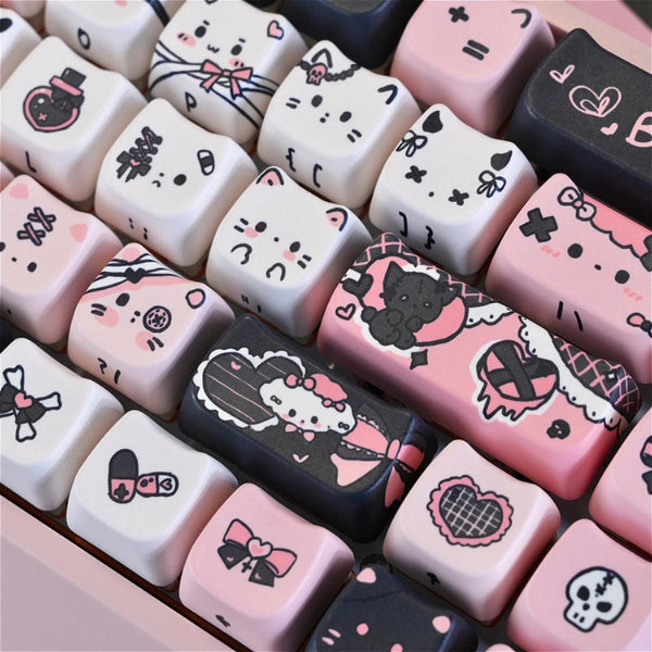 Creepy Cuties Spooky Kawaii Keycap Set (gurokawa / pastel goth)