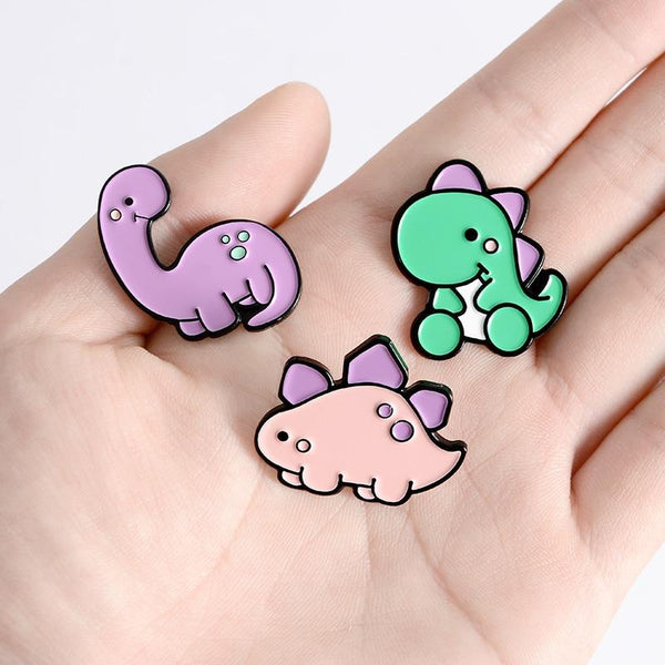Baby Dino Pastel Kimokawa Enamel Pin Set