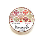 Kimono-bi Gold Foil Washi Tape, Shippo Hanabishi 25 mm