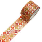 Kimono-bi Gold Foil Washi Tape, Shippo Hanabishi 25 mm — product image 2