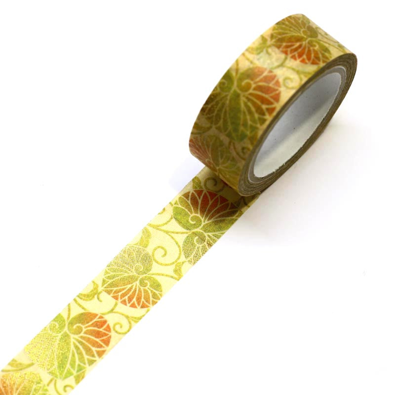 Kimono-bi Washi Tape, Aoi Leaves 15 mm — product image 2