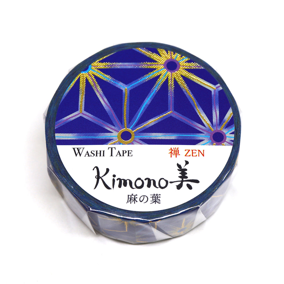 Kimono-bi Washi Tape, Asanoha Hemp Leaf 15 mm