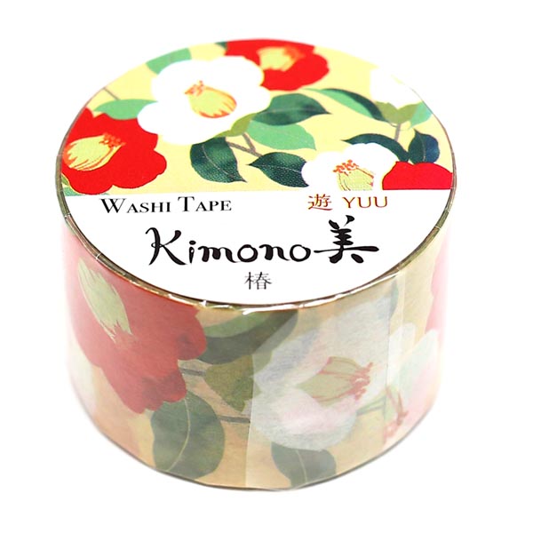 Kimono-bi Washi Tape, Camellia 25 mm