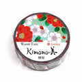 Kimono-bi Washi Tape, Camellia and Cherry Blossom 15 mm